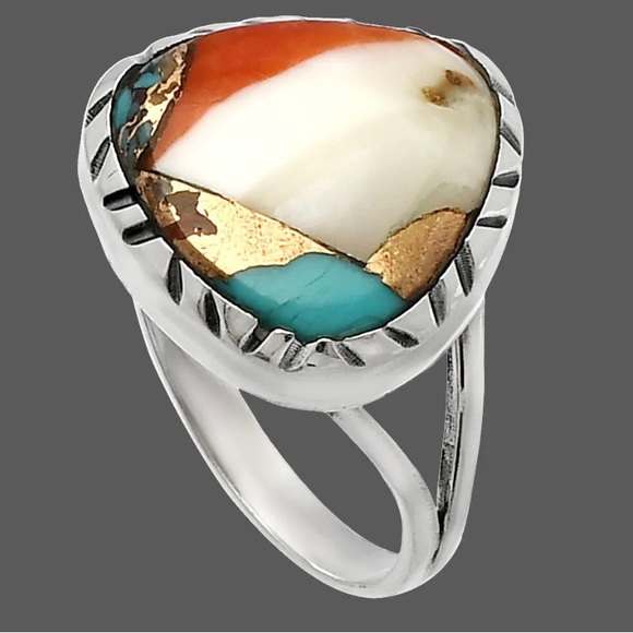 Spiny Oyster Turquoise Ring - Picture 5 of 16